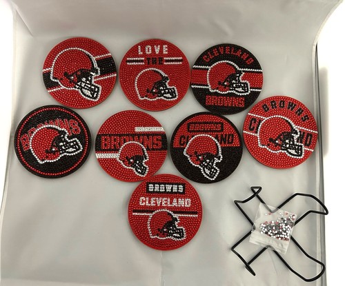 Diamond art coaster sets - art, nfl